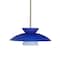 Besa Lighting Trilo 15 Stem Pendant, Blue Matte, Satin Nickel Finish, 1x9W LED 1TT-451323-LED-SN - alternate 1